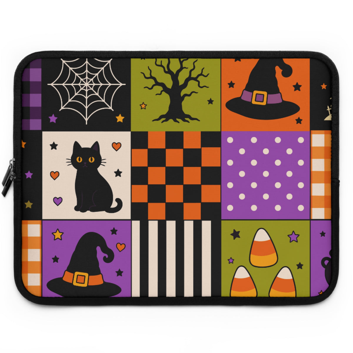 Neoprene Laptop Sleeve – Spooky Patchwork