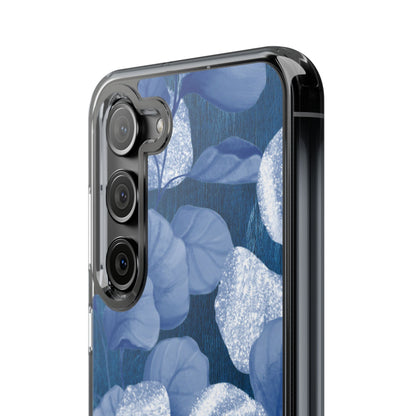 Clear Phone Case – October Blues – Compatible with iPhone 13–17 & Samsung Galaxy S25–S26 Series