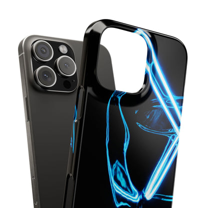 Neon Boba Slim Phone Case – Blue LED Tea Art