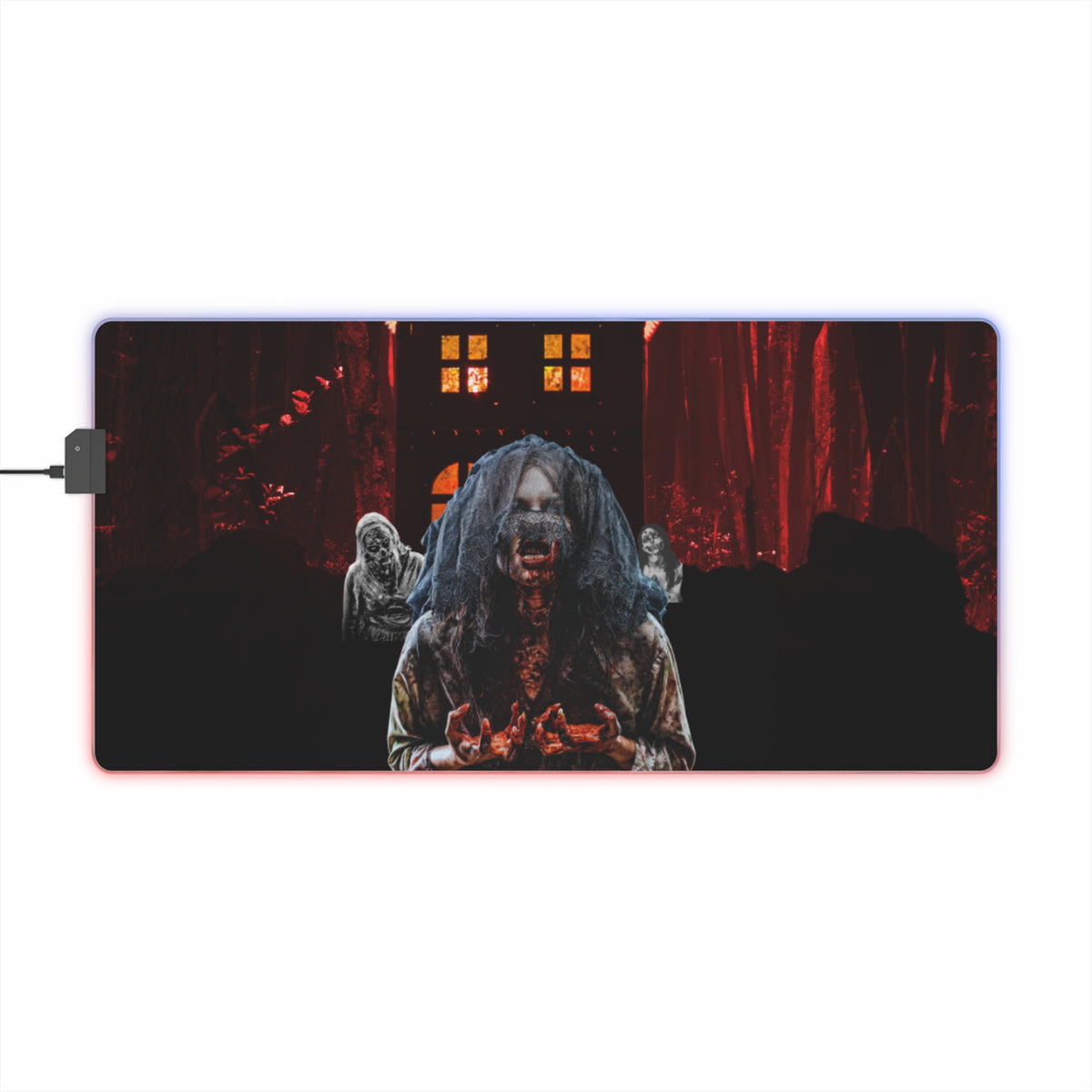 Gaming LED Desk Mat – Undead Uprising