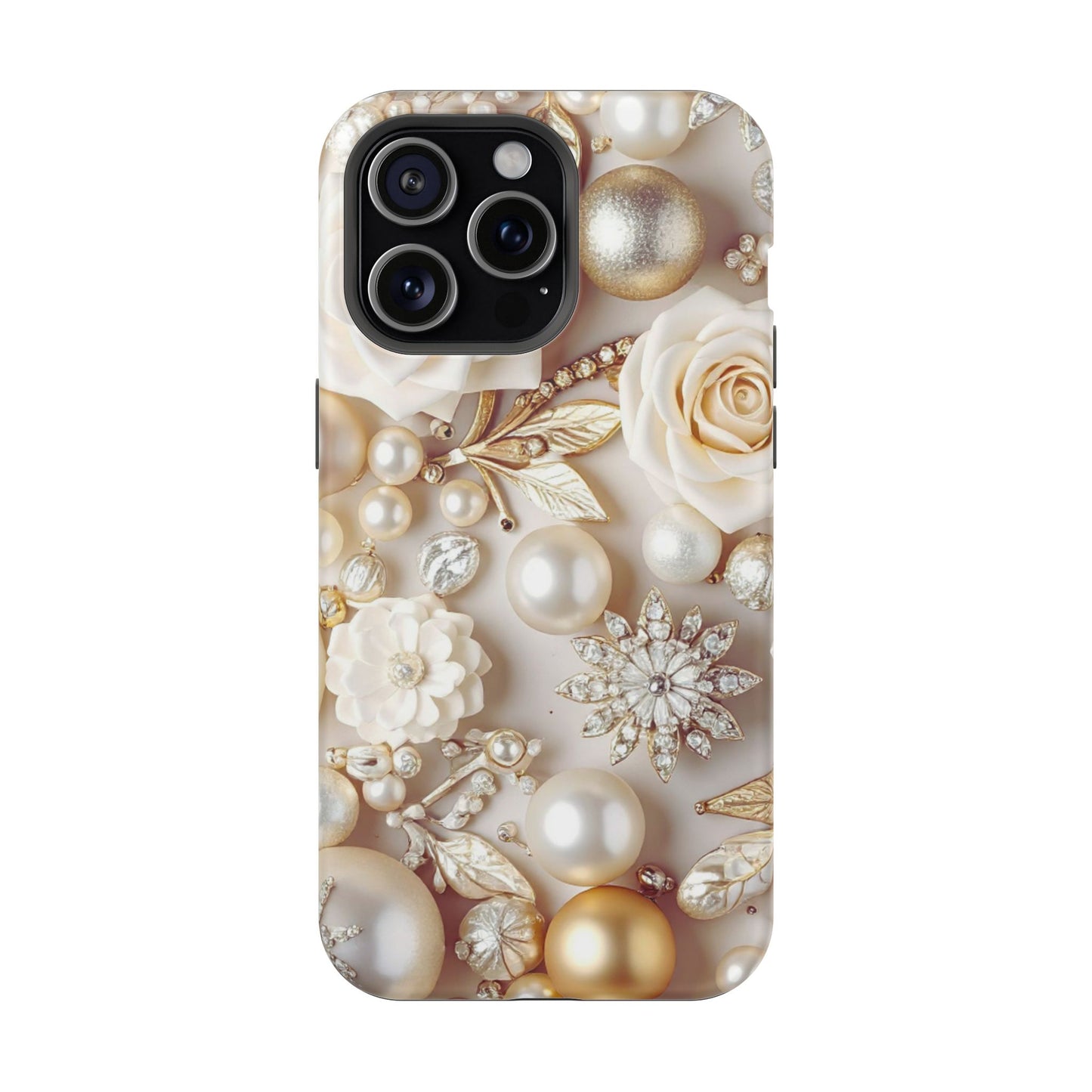 Wireless-Charging Compatible Case – Ivory Opulence