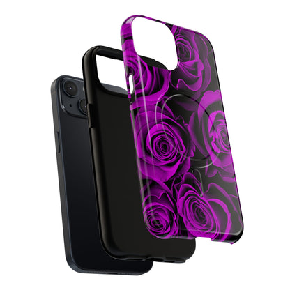 Protective Magnetic Phone Case – Amethyst Roses