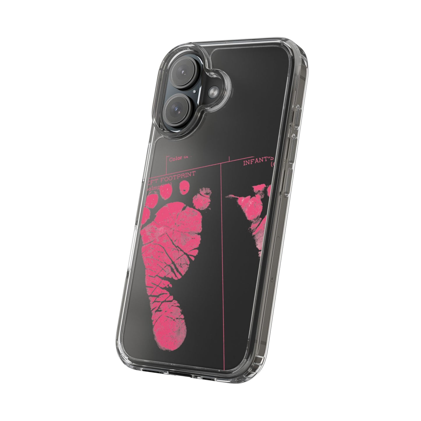 Clear Phone Case – Mom’s Little Pink Footprints