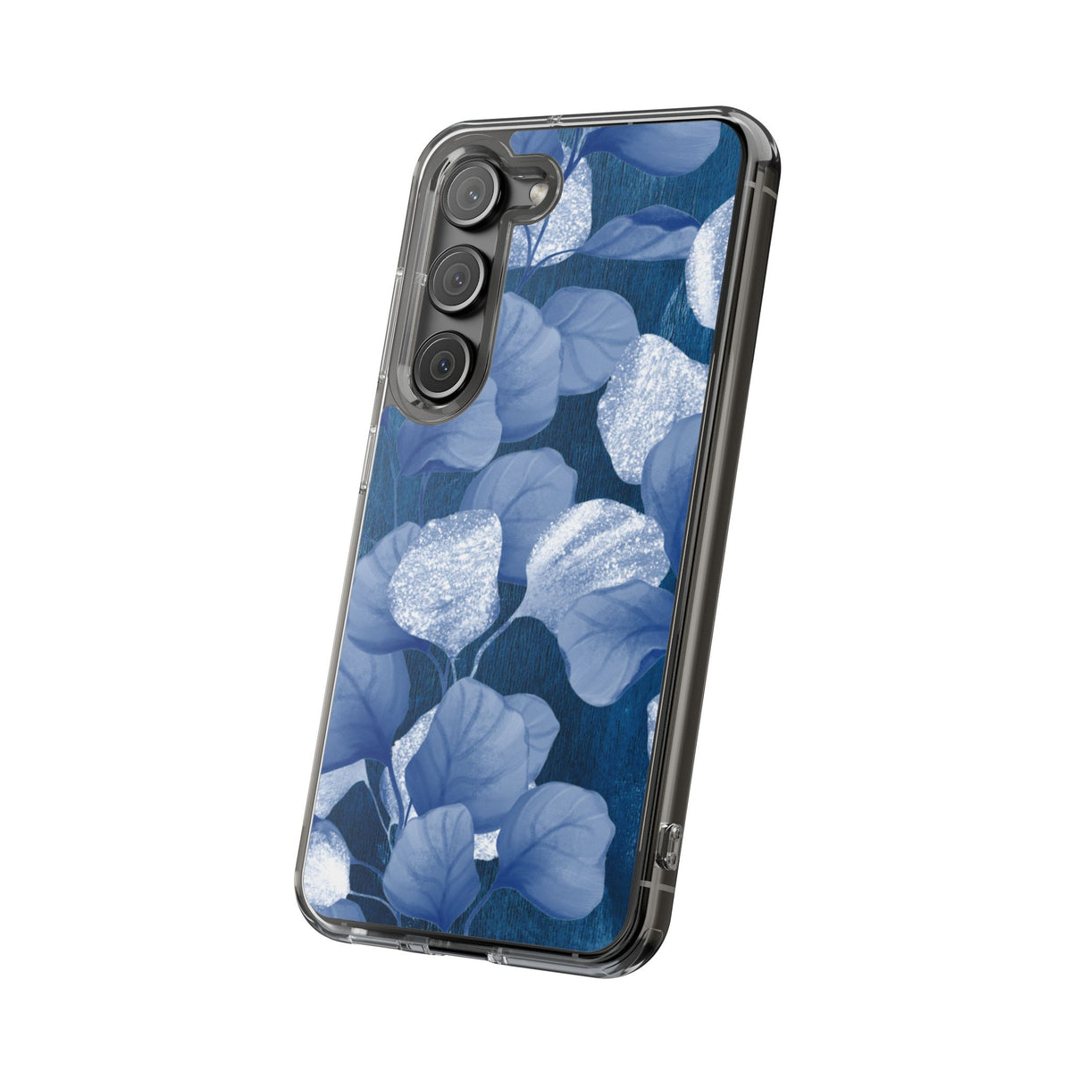 Clear Phone Case – October Blues – Compatible with iPhone 13–17 & Samsung Galaxy S25–S26 Series