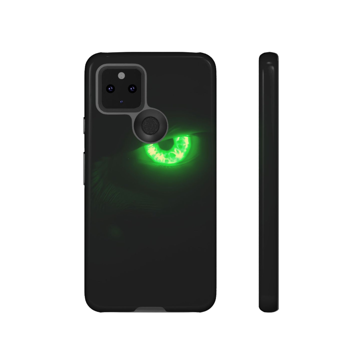 Protective Phone Case – Neon Green Monster Eyes