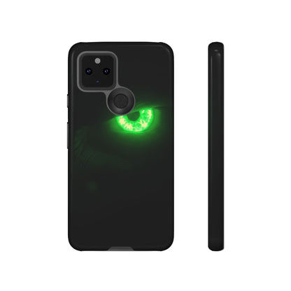 Protective Phone Case – Neon Green Monster Eyes