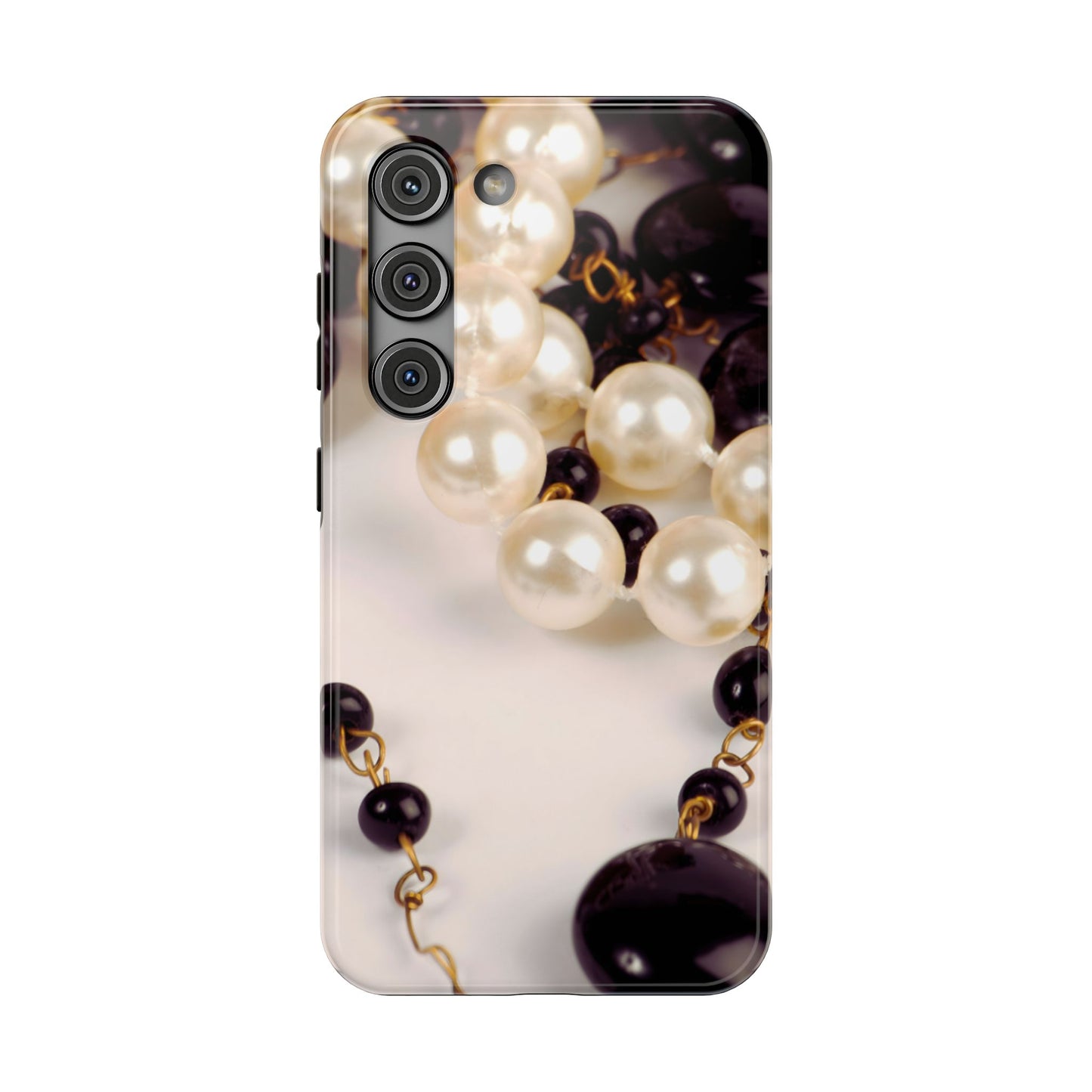 Impact-Resistant Phone Case – Noir Pearl