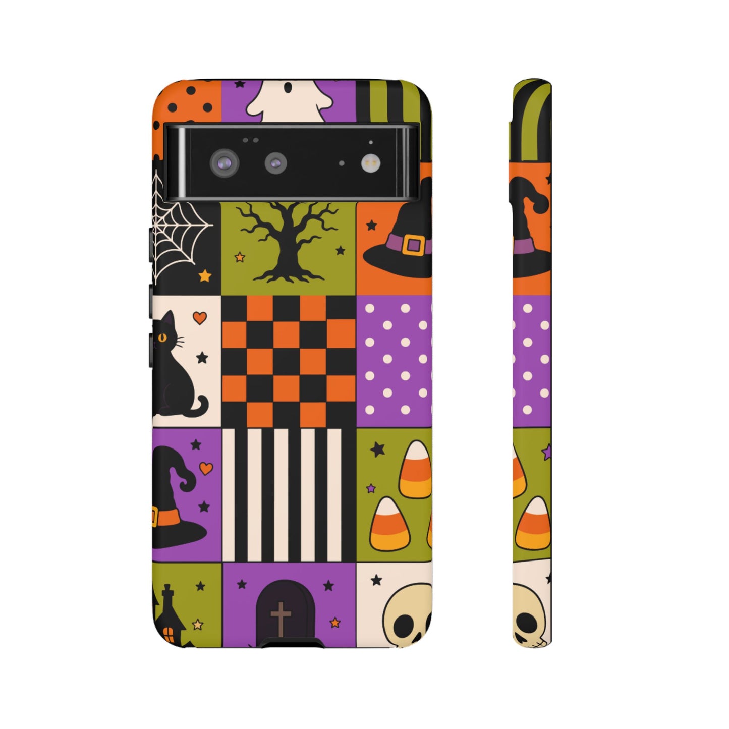 Protective Phone Case – Spooky Patchwork