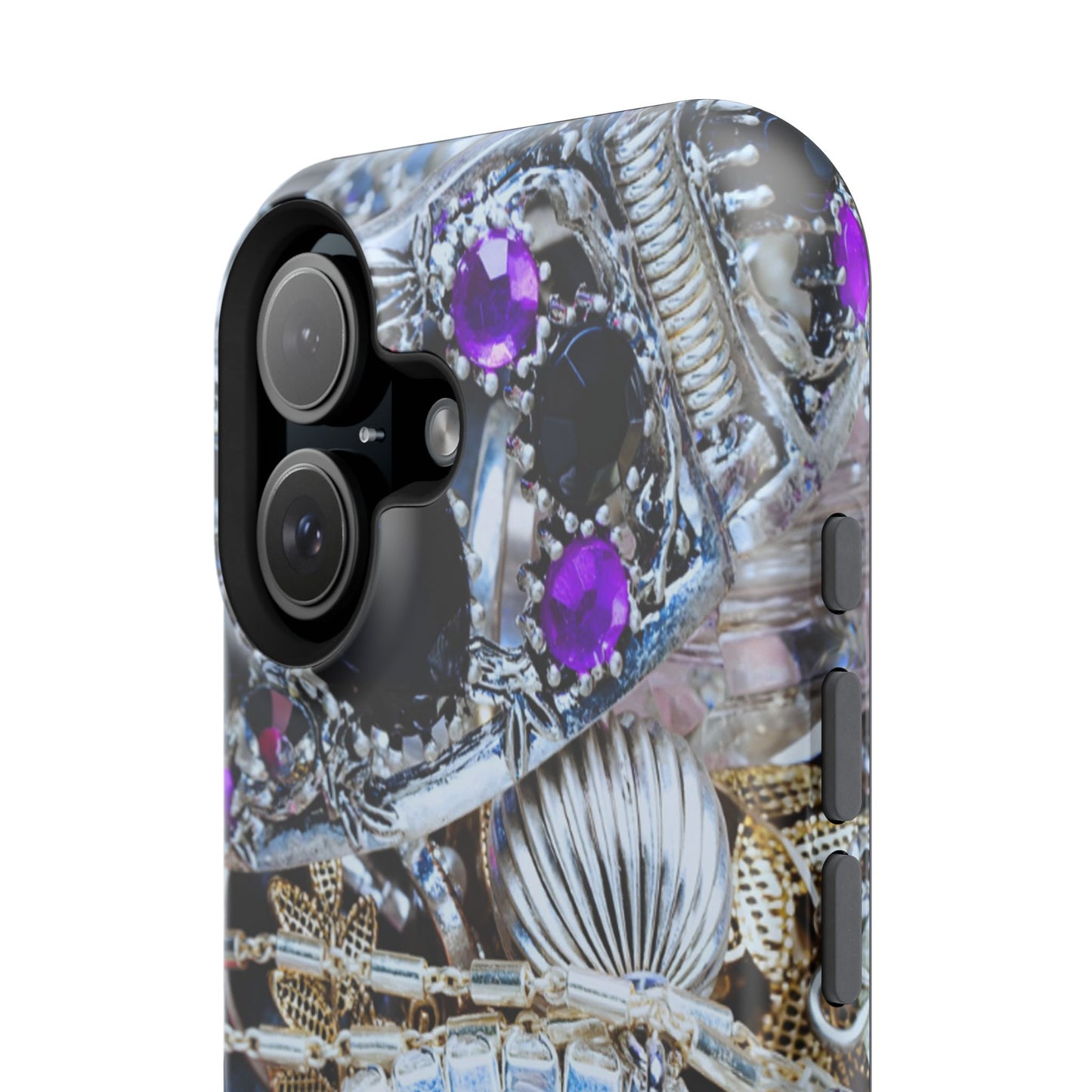 Impact-Resistant Phone Case – Chrome Jewel