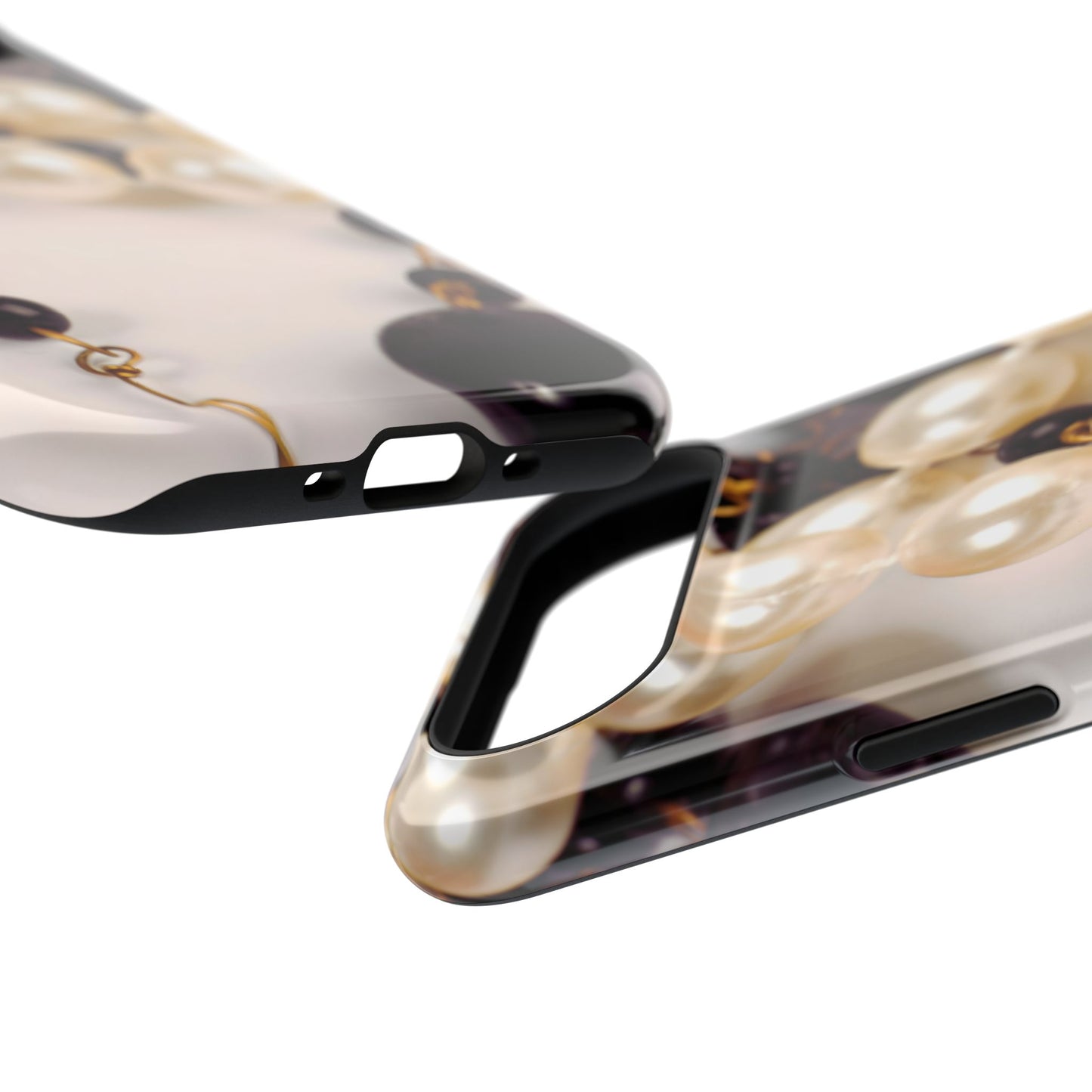 Impact-Resistant Phone Case – Noir Pearl