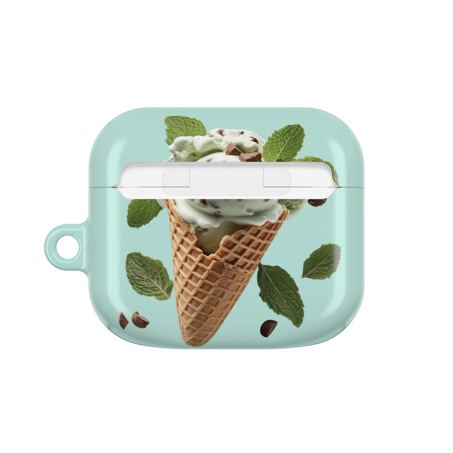 Earbud Case Cover – Never a Bad Connection Mint Ice Cream