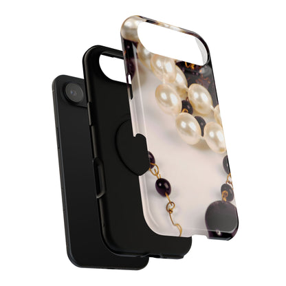Impact-Resistant Phone Case – Noir Pearl