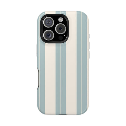 Wireless-Charging Compatible Case – Coastal Stripe