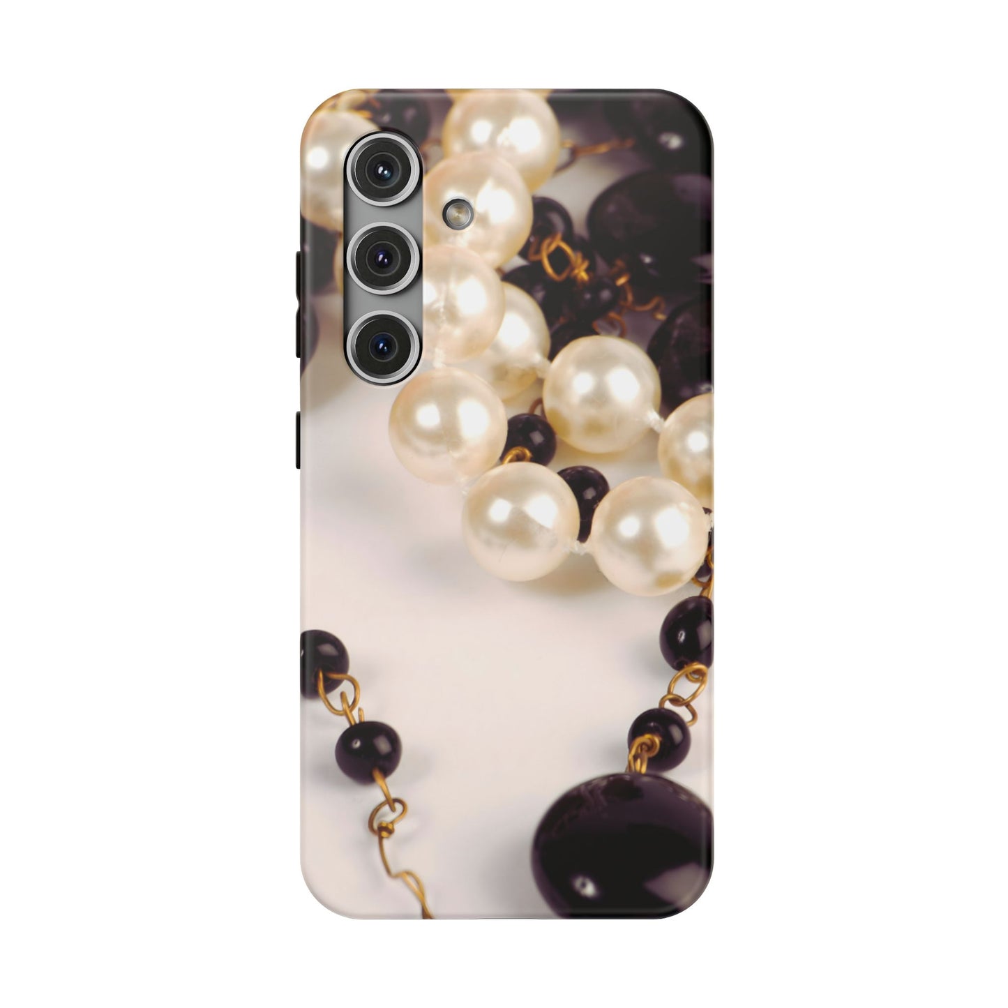 Impact-Resistant Phone Case – Noir Pearl