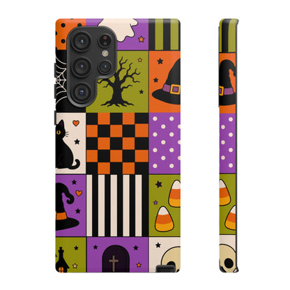 Protective Phone Case – Spooky Patchwork