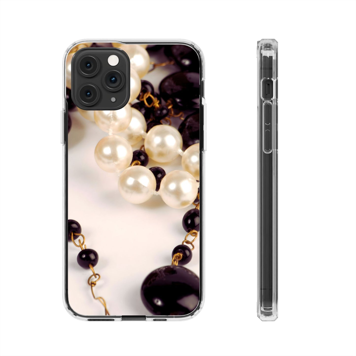 Clear Phone Case – Noir Pearl