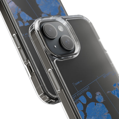 Clear Phone Case – Mom’s Little Blue Footprints
