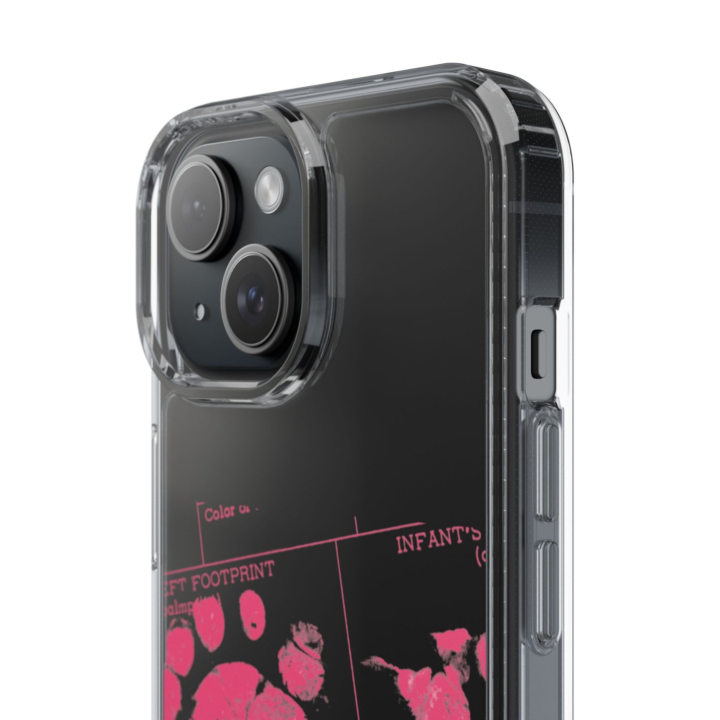 Clear Phone Case – Mom’s Little Pink Footprints