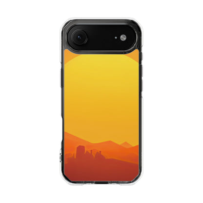 Clear Magnetic Phone Case — Desert Sunrise