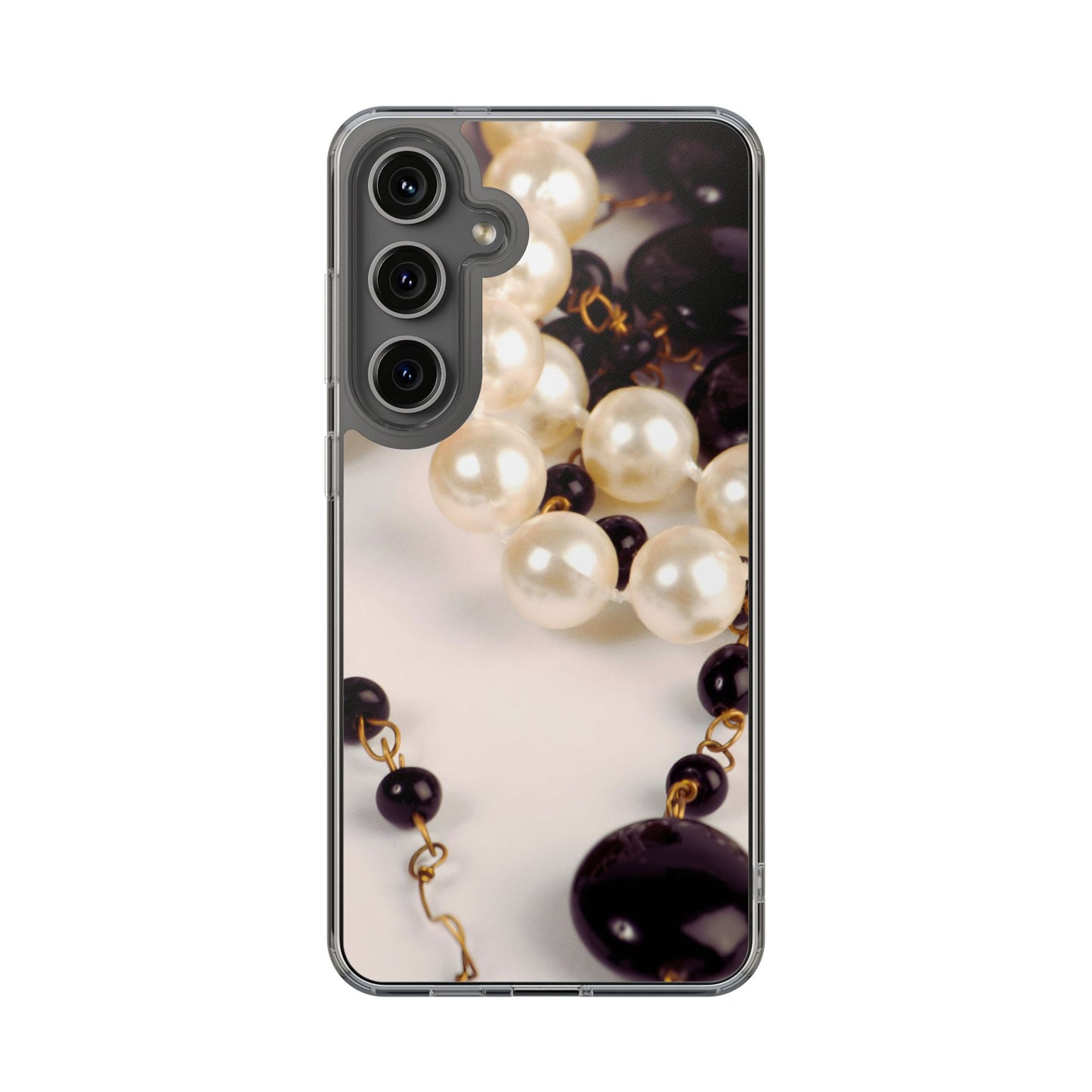 Clear Phone Case – Noir Pearl