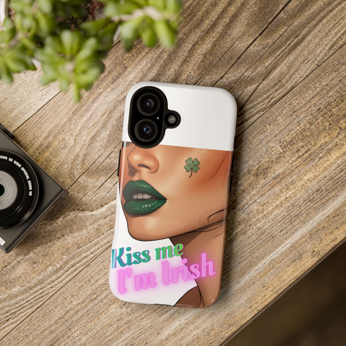 Phone Case – “Kiss Me I’m Irish” St. Patrick’s Day Tough Case