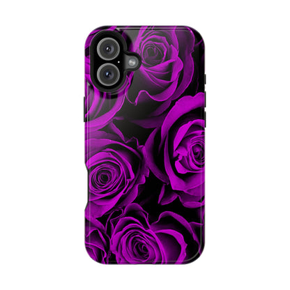 Impact-Resistant Phone Case – Amethyst Roses