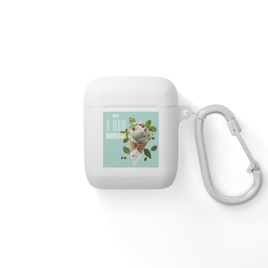 Wireless Earbud Case Cover – Never a Bad Connection Mint Ice Cream Design