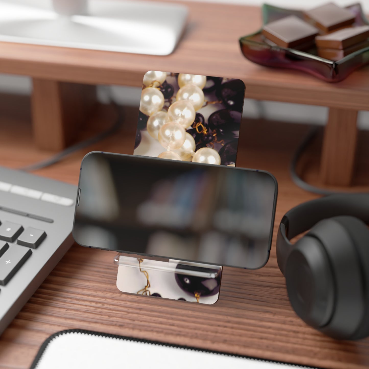 Phone Stand – Noir Pearl