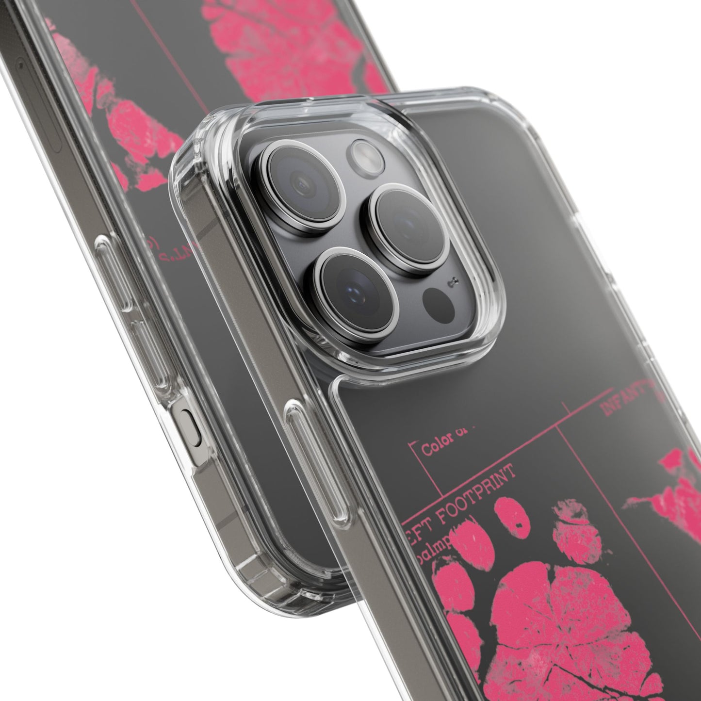Clear Phone Case – Mom’s Little Pink Footprints
