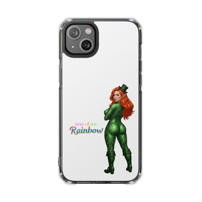 Clear Magnetic Phone Case – “End of the Rainbow” St. Patrick’s Day Design