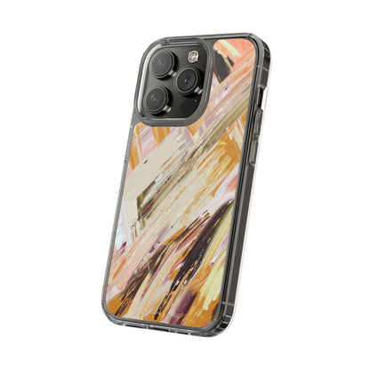 Clear Phone Case – Brush & Bronze