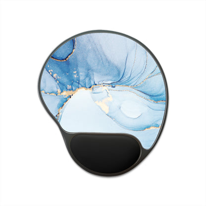 Mouse Pad with Wrist Rest – Blue Agate