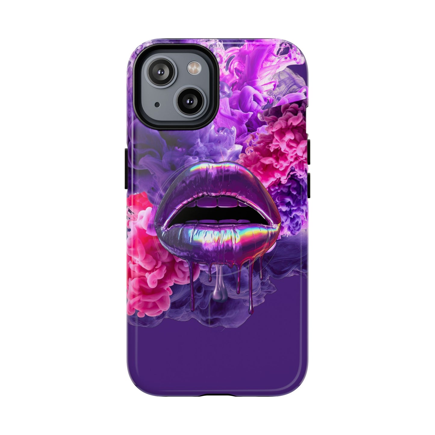 Protective Magnetic Phone Case – Purple Haze Lips