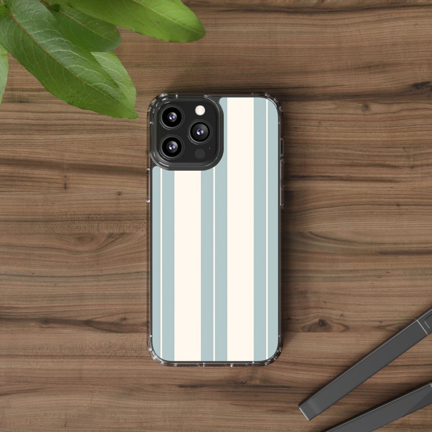Clear Phone Case – Coastal Stripe