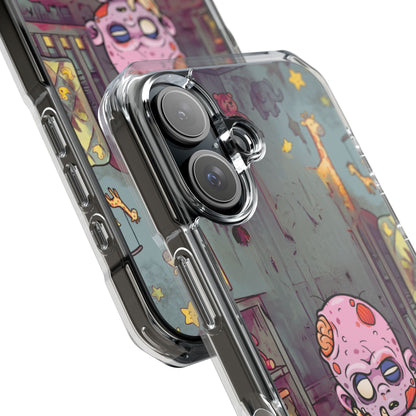 Clear Magnetic Phone Case — Cute Creepy Zombie Baby Design