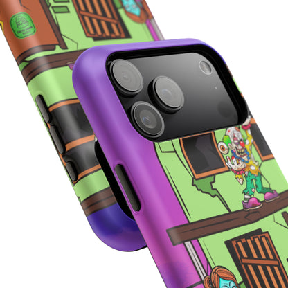 Zombie Arcade Phone Case — Colorful Cartoon Horror Impact-Resistant iPhone Cover