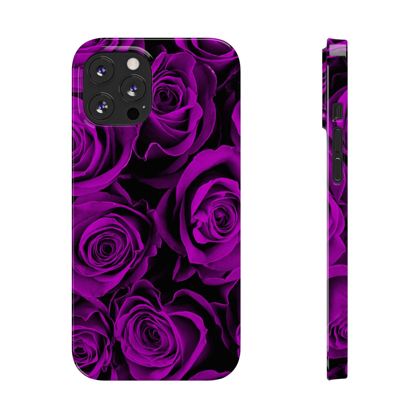 Slim Phone Case – Amethyst Roses
