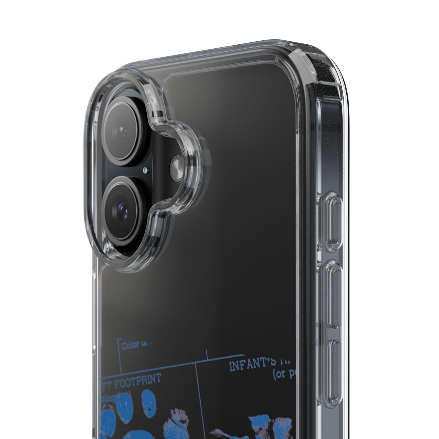Clear Phone Case – Mom’s Little Blue Footprints