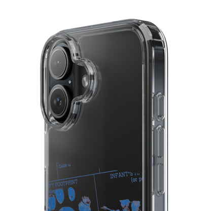 Clear Phone Case – Mom’s Little Blue Footprints