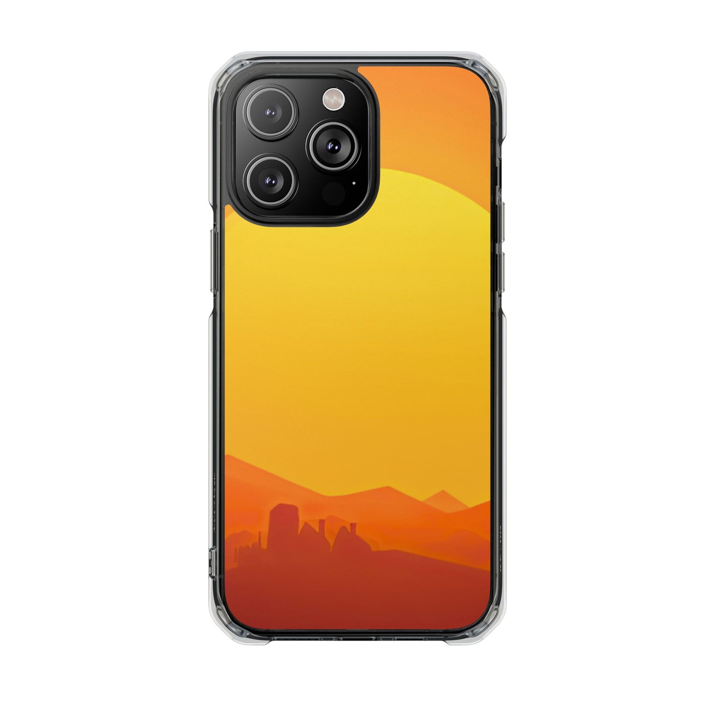 Clear Magnetic Phone Case — Desert Sunrise