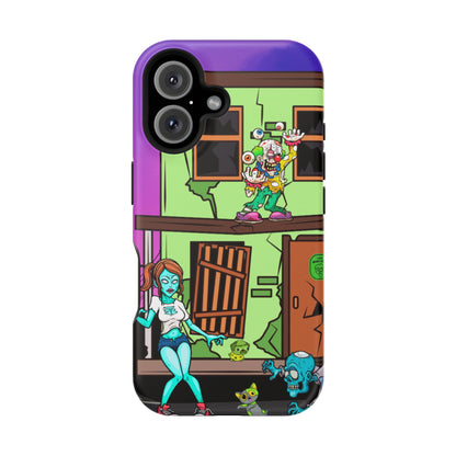 Zombie Arcade Phone Case — Colorful Cartoon Horror Impact-Resistant iPhone Cover
