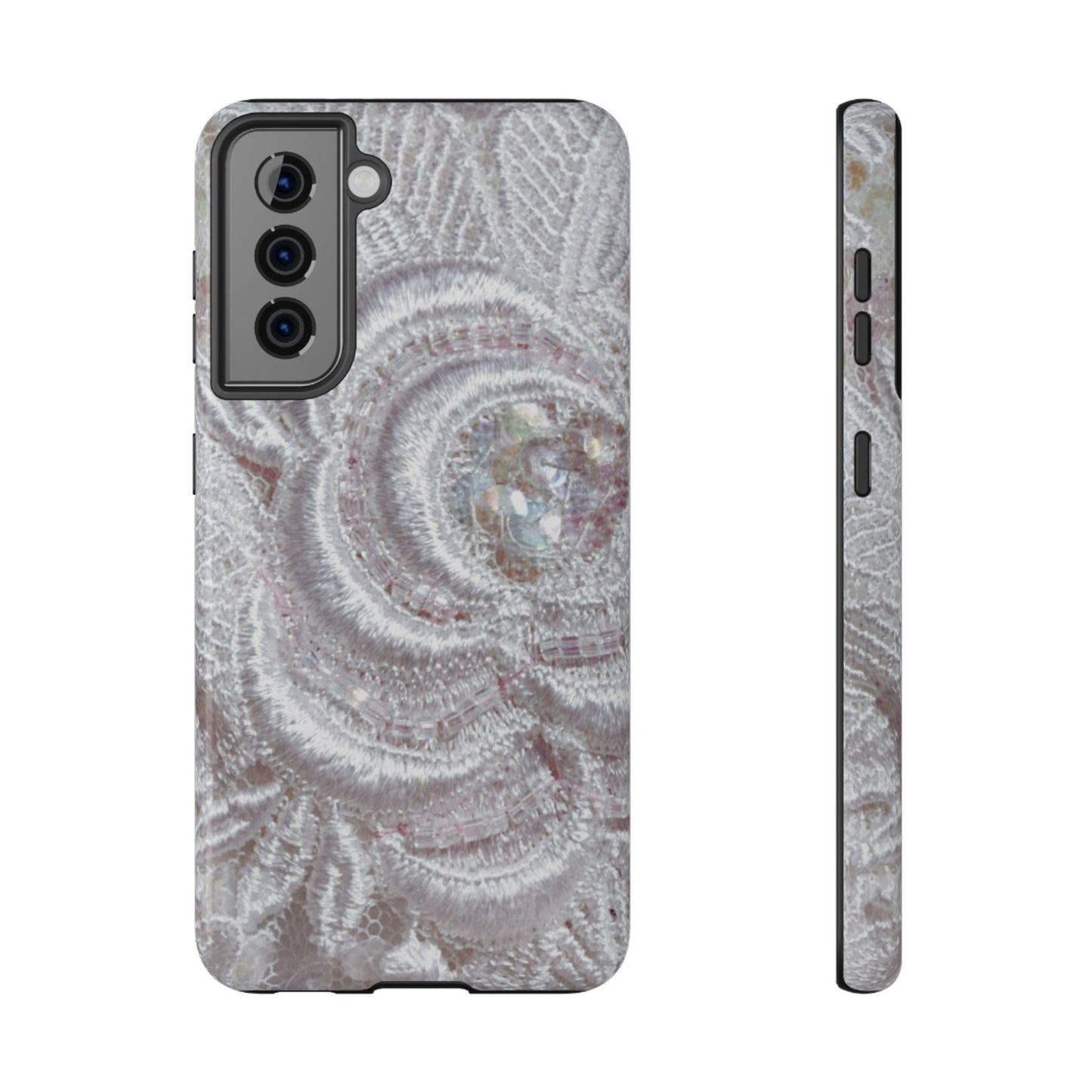 Impact-Resistant Phone Case – Lace Veil