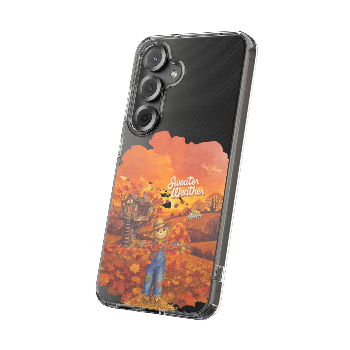 Clear Phone Case – Sweater Weather – Compatible with iPhone 13–17 & Samsung Galaxy S25–S26 Series