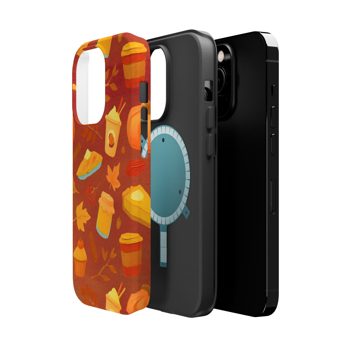 Autumn Treats Magnetic Phone Case — Fall Coffee & Pastry Protective Cover