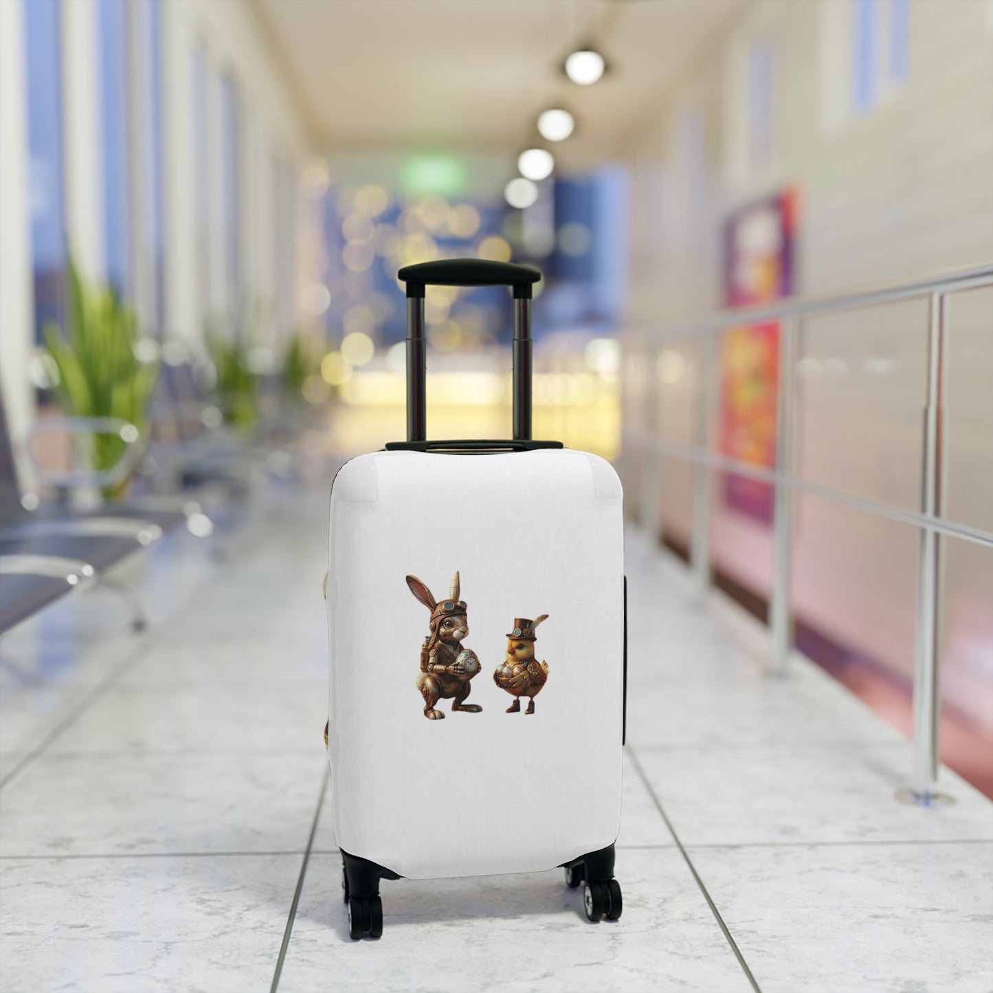 Luggage Cover – Clockwork Cottontail