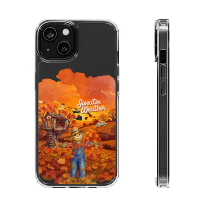 Clear Phone Case – Sweater Weather – Compatible with iPhone 13–17 & Samsung Galaxy S25–S26 Series