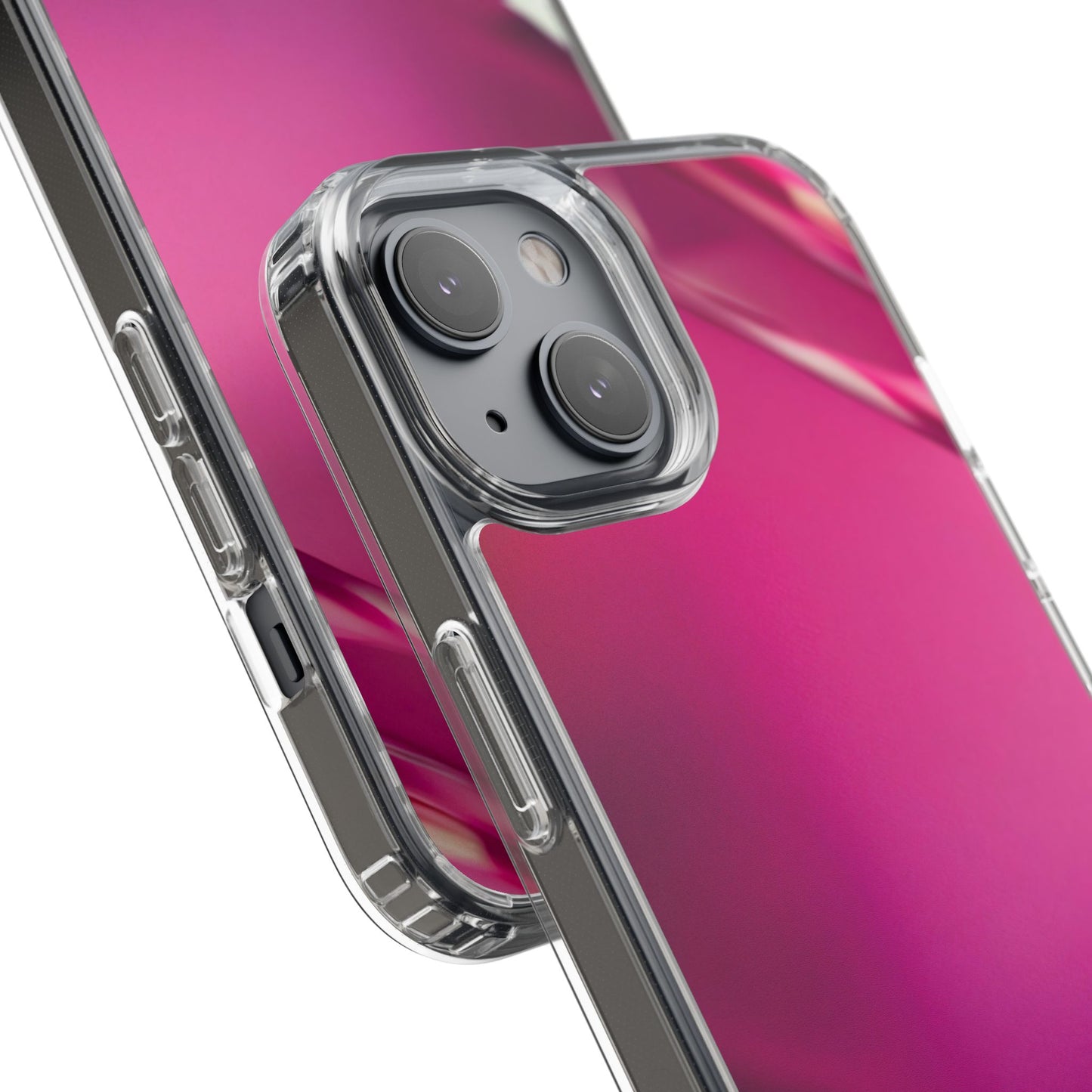 Clear Phone Case – Magenta Motion