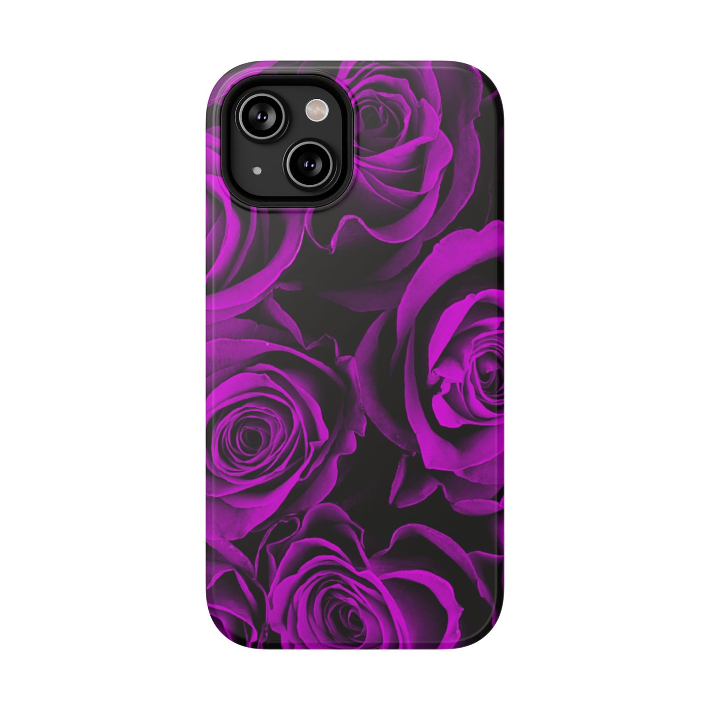 Impact-Resistant Phone Case – Amethyst Roses