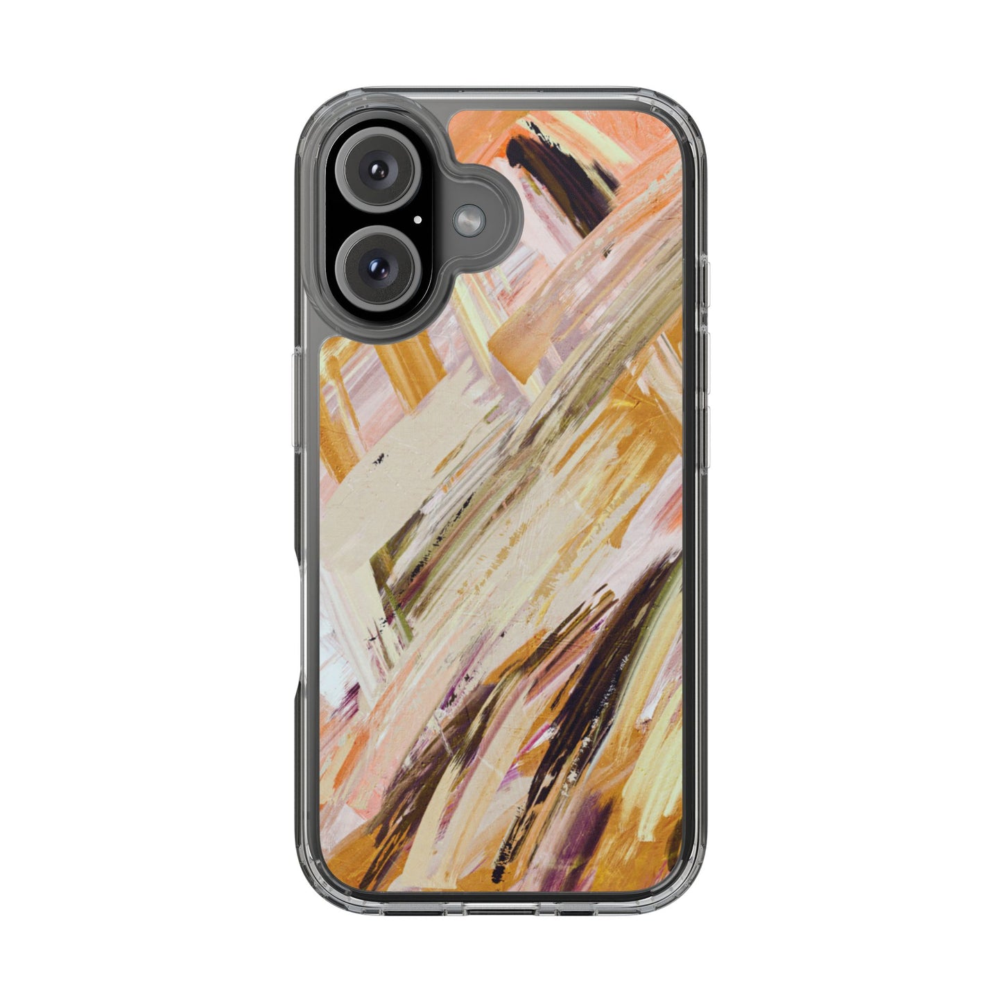 Clear Phone Case – Brush & Bronze