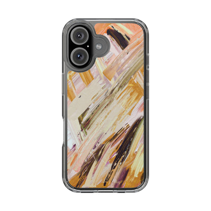 Clear Phone Case – Brush & Bronze